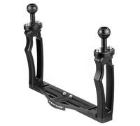 FewNvWa Camera Support Bracket Diving Camera Tray Underwater Mount with Aluminum Alloy Frame Suitable for Diving Coral Videography, Black
