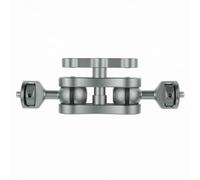 FewNvWa Camera Support Stand Versatile Mount Bracket Double Ball Joint Aluminum Alloy Articulated Holder Suitable for Film Studios Repair Stations, Titanium, style to 4