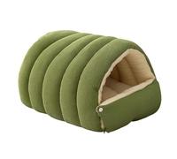 FewNvWa Cat Bed Cave Bed for Indoor Cats Soft Nest for Kitten Removable Sleeping Bag Washable Velvet for Privacy Wintertime Sleeping Area, Light Green, M