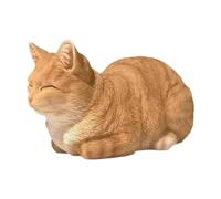 FewNvWa Cat Figure Garden Ornament Animal Sculpture Decorative Figure Resin Statue Charming Decoration for Indoors And Outdoors As A Birthday Gift Or, Orange