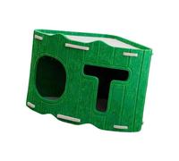 FewNvWa Cat House As A Cat Cave with Scratching Board And Cat Bed. A Double-layered Playhouse Made of for Several Cats to Protect Furniture, Green