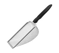 FewNvWa Cat Litter, Litter, Grid, Metal, Excrement Made of Lightweight Stainless Steel with Hanging Hook for Cat Owners And The, Black