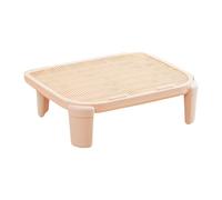 FewNvWa Cat Litter Ramp As Toilet Mat And Litter Catcher Step Mat with Raised Construction And Double-layer Technology Made of PP for Indoor Cats, Coffee