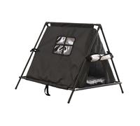 FewNvWa Cat Tent House with Sturdy Oxford And Iron Frame Offers Cozy Sleeping Cave Pet Nest Cat Hideout with Curtain for Cats Dogs Rabbits, black L