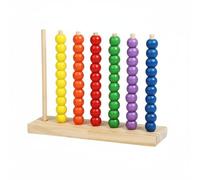 FewNvWa Children Learning Beads Stacking Blocks Threading Activity Wooden Counting Game Math Educational Toy Suitable for Toddler and Preschool Study, Small 0.36
