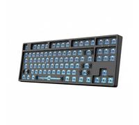 FewNvWa Custom Gaming Keyboard Tenkeyless Mechanical Keyboard Kit TKL Keyboard Hot Swappable Key Socket RGB Lighting Keyboard Metal Housing Triple Mode, Black