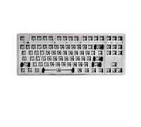 FewNvWa Custom Gaming Keyboard Tenkeyless Mechanical Keyboard Kit TKL Keyboard Hot Swappable Key Socket RGB Lighting Keyboard Metal Housing Triple Mode, Transparent