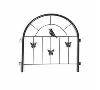 FewNvWa Decorative Fence Garden Iron Panel Delicate Metal Framework Rust Protected Structure Suitable for Path Edging Backyard Areas, Tywl-03