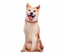 FewNvWa Decorative Pillow 3D Dog Sofa Cushion Realistic Digital Printing Soft Short Convenient Zipper Filled PP Cotton Suitable for House Decoration Gift Giving Family Children, Shiba Inu, 90cm