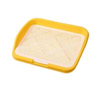 FewNvWa Dog Toilet Grid Toilet Pet Toilet House Training Aid Pee Mat Made of Easy-care PP Material with Grid Insert for Cleanliness for The World, Yellow