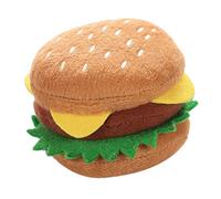 FewNvWa Dog Toy - Hamburger Shaped Squeaky Sound Toy for Dogs Cats