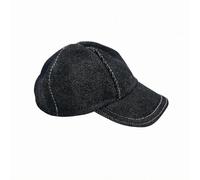 FewNvWa Doll Baseball Cap Miniature Denim Hat Curved Brim Paneled Crown Stitched Detailing Accessory Suitable for Collectible Display , Black