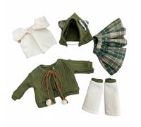 FewNvWa Doll Dress Complete Set For 12-Inch Dolls With Trendy Outfits Button Embellishments Stylish Matching And Personalized Options Suitable for Collectors Role Play , Horn Tea SET