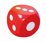FewNvWa Dot Dice Foam Dice Children's Dice Educational Toy with Clear Eyes Made of Foam for Teaching Children's Groups, Red