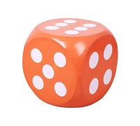 FewNvWa Dot Dice Foam Dice Children's Dice Educational Toy with Clear Eyes Made of Foam for Teaching Children's Groups, Orange