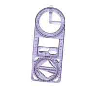 FewNvWa Geometric Ruler As A Measuring Tool, Stencil, Drawing Device and Office Supply. A Practical Tool for Sketches and Layouts for Artists and Students, Style B
