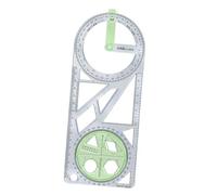 FewNvWa Geometric Ruler As A Measuring Tool, Stencil, Drawing Device and Office Supply. A Practical Tool for Sketches and Layouts for Artists and Students, Style A