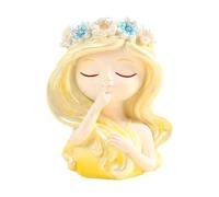FewNvWa Girl Face Flower Planter Fairy Head Pot for Home Display, Yellow