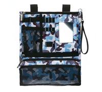 FewNvWa Golf Storage Organizer Bag Multi Pocket Attachment With Rangefinder Loop Wrist Strap Design Suitable for Use Vehicle or Travel, Camouflage Blue