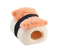FewNvWa Guinea Pig Bed House in Cute Sushi Look with Three-layer Construction And Soft Padding for Small Rodents for Pet Keeping Cage, salmon design