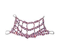 FewNvWa Hammock for Pets with Bird Rope Net, Climbing Rope Net for Parrot And Rat, red