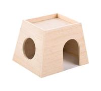 FewNvWa Hamster Habitat Wooden House for Small Animals And Mice, Style A