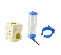 FewNvWa Hamster Water Dispenser with Cheese Design And Stand 125ml Bottle for Mice And Rats Adjustable, Beige