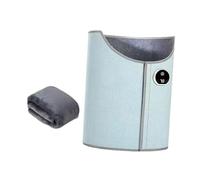 FewNvWa Heated Foot Warmer Electric Heating Pad Foldable Leg Warmer Under Desk Portable PU Fleece Overheat Protection Adjustable Timer Suitable for Office HOM, Blue