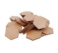 FewNvWa Hexagon MDF Wood Cutouts for Crafting And Decoration - 2mm Thickness, Natural, 50pcs 40mm
