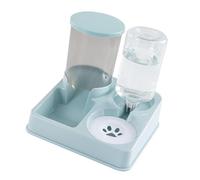 FewNvWa Home Feeding And Water Dispenser Cat And Dog, Double Bowl -cat Feed, Pet Feeding Station, green