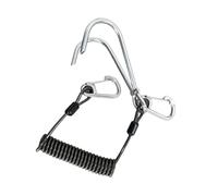 FewNvWa Hook Scuba Diving Hook Telescopic Double Hook Stainless Steel Quick Attachment Suitable for Professional Divers, Dark Gray