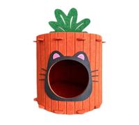 FewNvWa Interactive Cat House for Indoor Play with Scratching Features, Black S