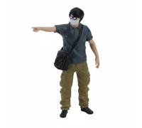 FewNvWa Miniature Figure Micro Human Figurine Display Statue with Realistic Detailing Man with Accessories Suitable for Street Scene Model Home Decor