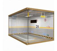FewNvWa Miniature Garage Display Model Car Case Acrylic Showcase LED Lit Wooden Base Dust Protection Suitable for Desk Use, 722003-2A, Right-facing