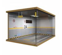 FewNvWa Miniature Garage Display Model Car Case Acrylic Showcase LED Lit Wooden Base Dust Protection Suitable for Desk Use, Left-facing Acrylic 2A