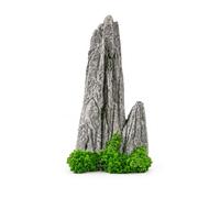 FewNvWa Miniature Landscape Sculp Waterfall Pond Mushroom Decorative Tabletop Scene Suitable for Home Garden Office Ornament, High summit Rockery