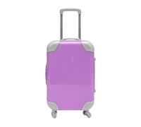 FewNvWa Miniature Suitcase As A Gift Box for Parties, Small Suitcase with Wheels And Extendable Handle, Ideal As Desk Decoration Or Storage Option, Purple
