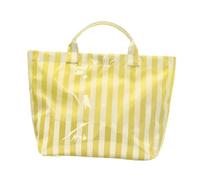 FewNvWa Modern Striped Polyester Work Tote Bag, Hobo Purse, Waterproof Shoulder Bag, Casual, Large Capacity for Office, Travel, Picnic, Leisure, All Day, Yellow Beige
