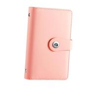 FewNvWa Money Saving Book Household Book Budget Folder Envelope System Money Manager Storage Folder Made of PU with 100 Envelopes for Money Management Gifts, Pink