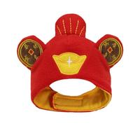 FewNvWa New Year Pet Costume Hat God of Wealth for Bunny Small Dogs Chinese New Year