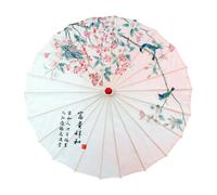 FewNvWa Oiled Paper Parasol Chinese Parasol Handmade Umbrella Classical Umbrella Silk Bamboo Material Suitable for Women Dance Costume Wedding Party Photograp, Style C