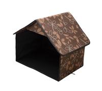 FewNvWa Outdoor Cat House Four Seasons Stray Cats Shelter for Garden Outside Winter