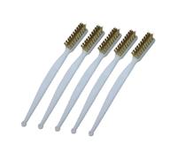 FewNvWa Pack of 5 Wire Brushes, Scratch Brushes, Metal Brushes, Steel Brushes, Cleaning Brushes for Rust Removal and Welding Preparation for Garage, Workshop, Gold