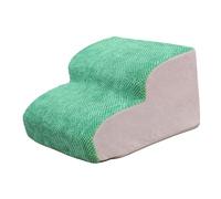 FewNvWa Pet Stairs with 2 Levels, Ladder for Dogs, Washable Cover, Non-Slip Steps, Green