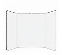 FewNvWa Photography Screen Backdrop Background Cloth Folding Portable Polyester With Aluminum Alloy Frame Suitable for content live broadcasting online teaching video conferencing, White