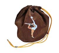 FewNvWa Portable Cover with Drawstring for Rhythmic Gymnastics Balls, Suitable for Lessons, Brown