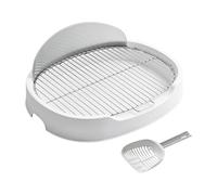 FewNvWa Portable Dog Litter Box for Training, Pet Potty Tray for Indoor And Outdoor Use, white, 18mm