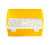 FewNvWa Rat Small Litter Box As Removable Training Accessory Square Toilet for Small Animals Removable Tray for Cages Made of Practical, Yellow