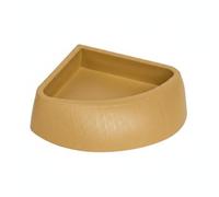FewNvWa Reptile Container Corner Bowl Water Dish Feeding Basin Sturdy Base Smooth Interior Suitable for Small Pet Enclosure Home Display, Brown Yellow