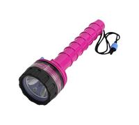 FewNvWa Scuba Diving Flashlight Underwater Light Torch Submersible Lamp PP Material Strong Brightness IPX8 Waterproof Suitable for Deep Sea Night, rosy red
